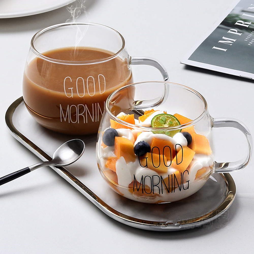 New Clear Glass Latte Cappuccino Tea Coffee Cups Mugs Hot Chocolate Glass  350ml