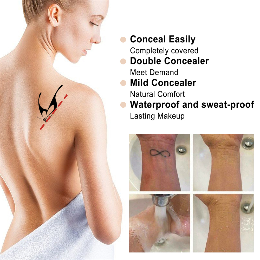 Skin Scar Tattoo Cover Up Birthmark Concealer Waterproof Spot Hide Makeup  Cream