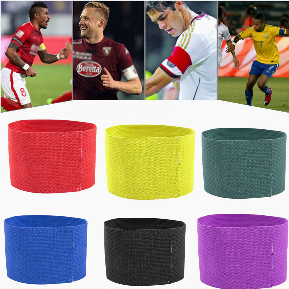 Captain's Armband, Elastic Arm Band For Soccer Training (Color : Red