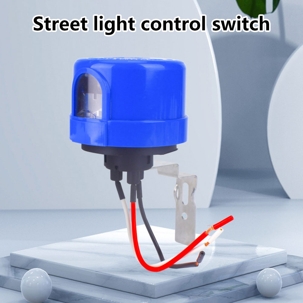 Automatische schemerschakelaar, AC/DC12V, 10A, met lichtsensor voor buiten, compatibel met verschillende gloeilampen, waterdicht en robuust design, voor buitenverlichting