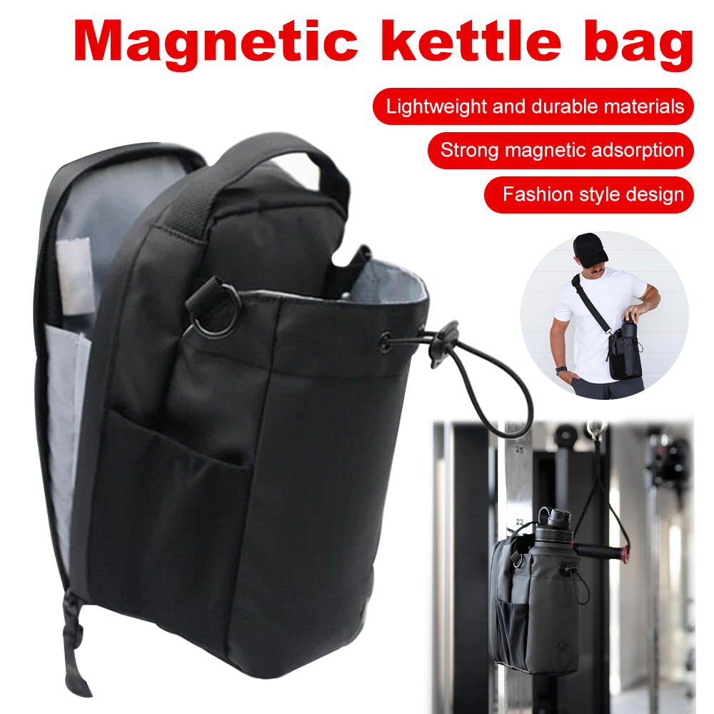 Magnetic Gym Sling Bag Water Bottle & Phone Holder Waterproof Crossbod