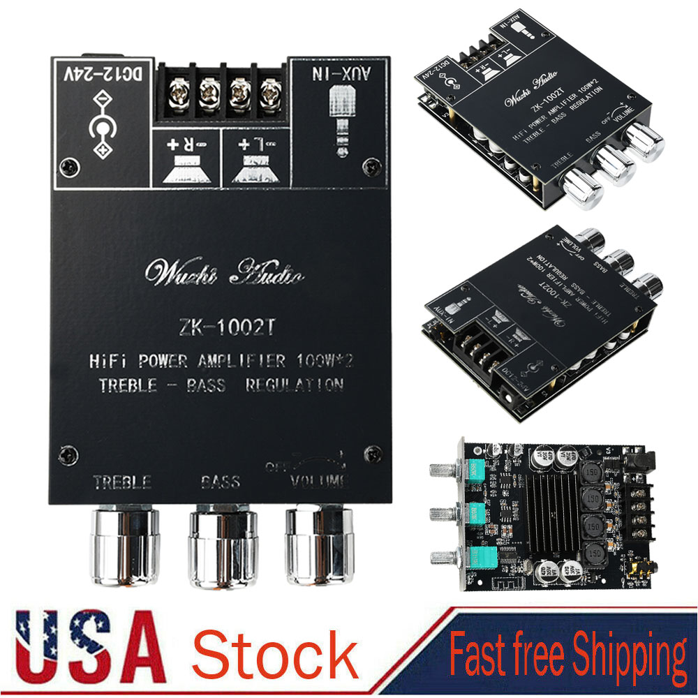 ZK-1002T 100W*2 TPA3116D2 Bluetooth Digital Stereo Audio Power