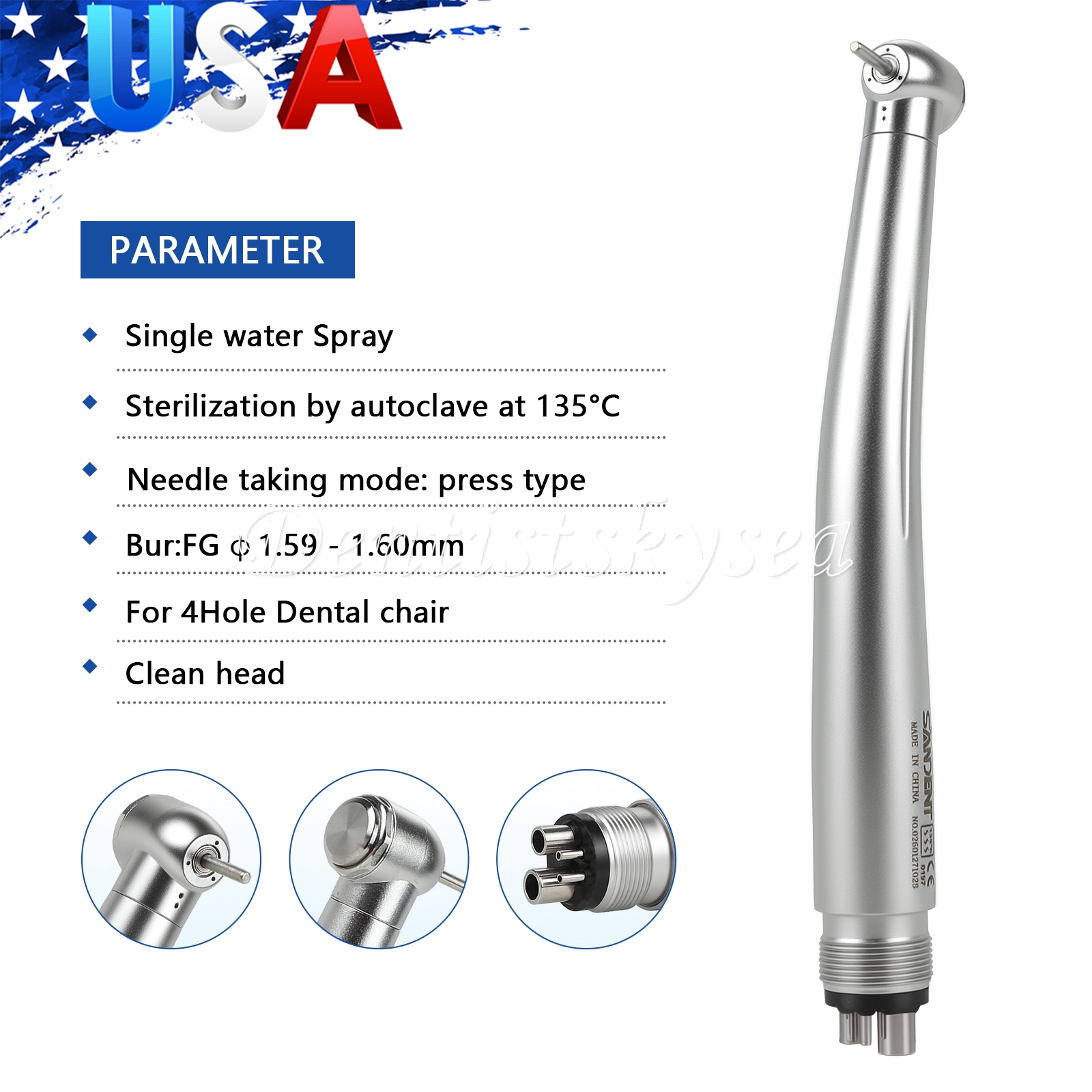 NSK Style Dental PANA MAX High Speed Handpiece Push Button 2/4H STNABM