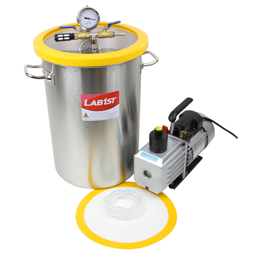 8.4 Gallon Stainless Steel Degassing Vacuum Chamber and ...