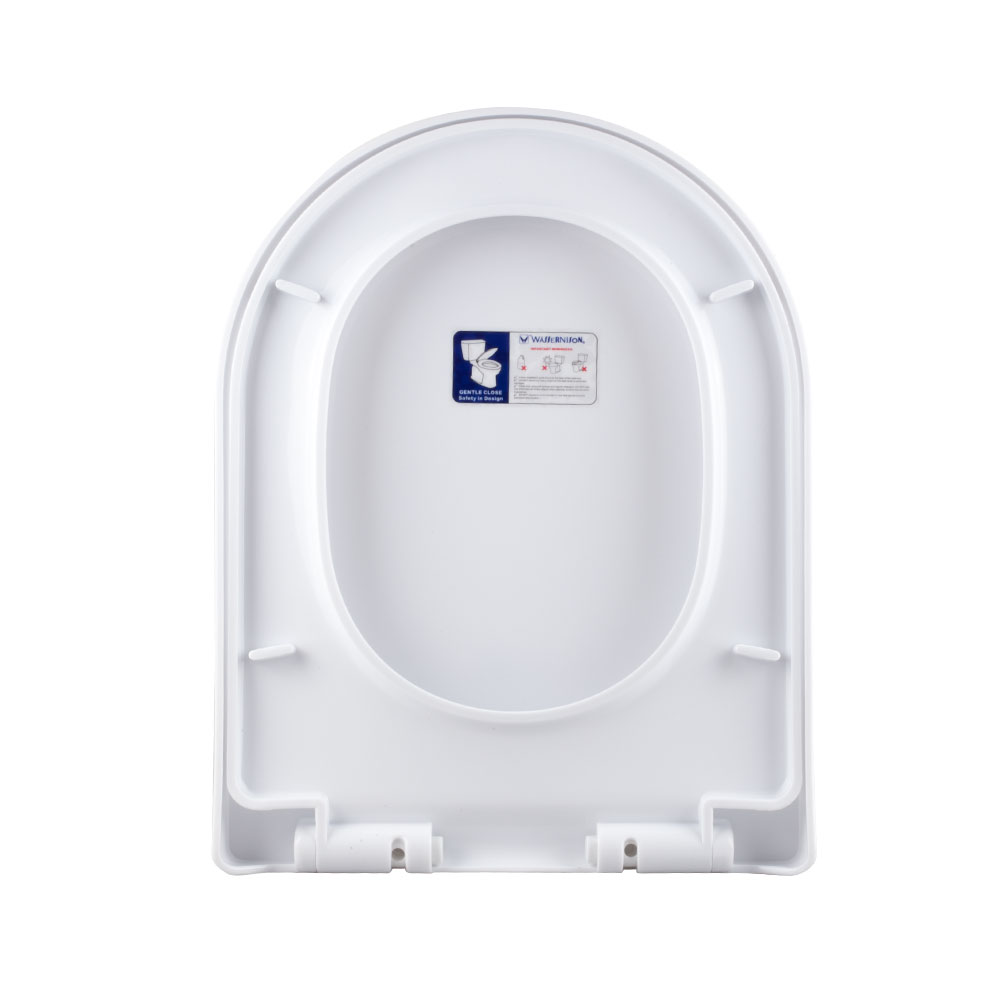 Luxury D Shape Heavy Duty Soft Close White Toilet Seat Quick Release