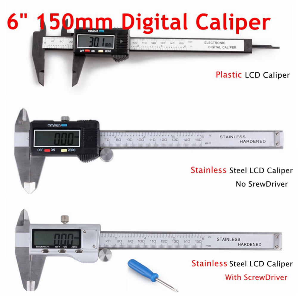 6/"//150mm High-carbon Steel Vernier Caliper Gauge Micrometer Measuring Tool