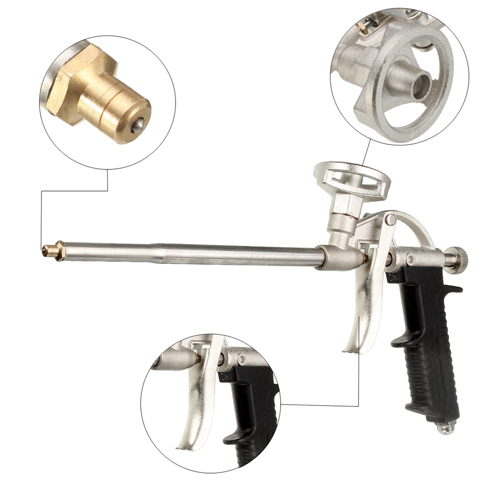 Chrome Professional PU Expanding Foam Gun Applicator Tool Sealant