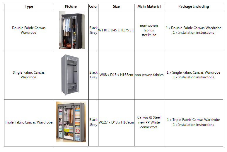 Storage Cabinet Portable Steel Frame Cloth Wardrobe Simple Magic