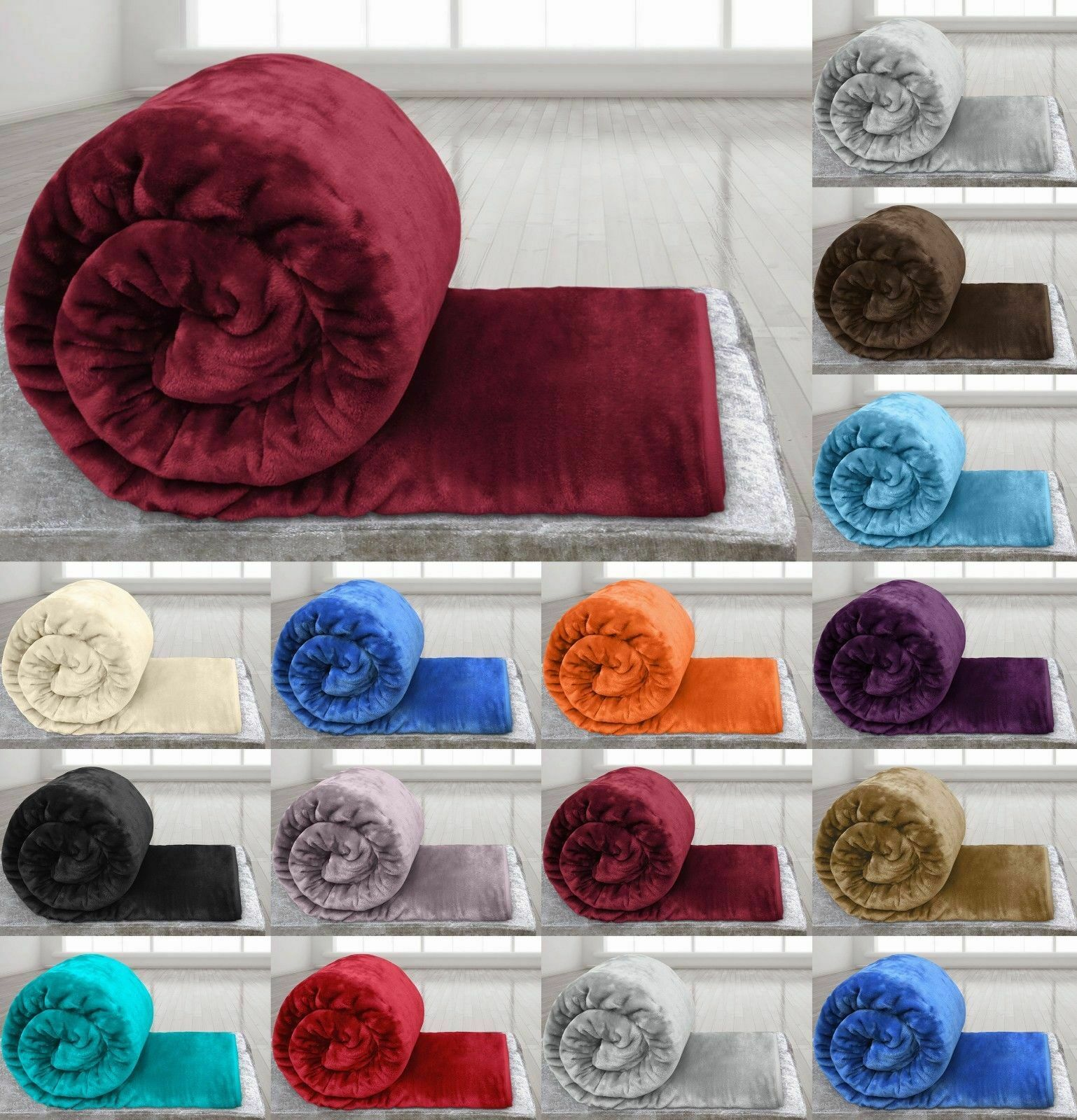 Large Luxury Faux Fur Throw Sofa Bed Mink Soft Warm Fleece Blanket KING