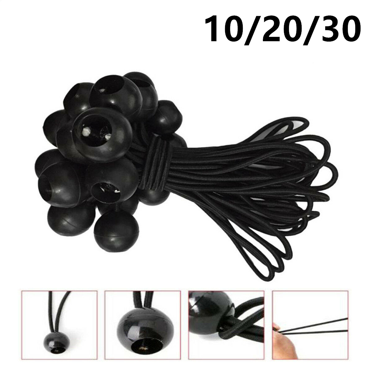 elastic bungee cord ball loop