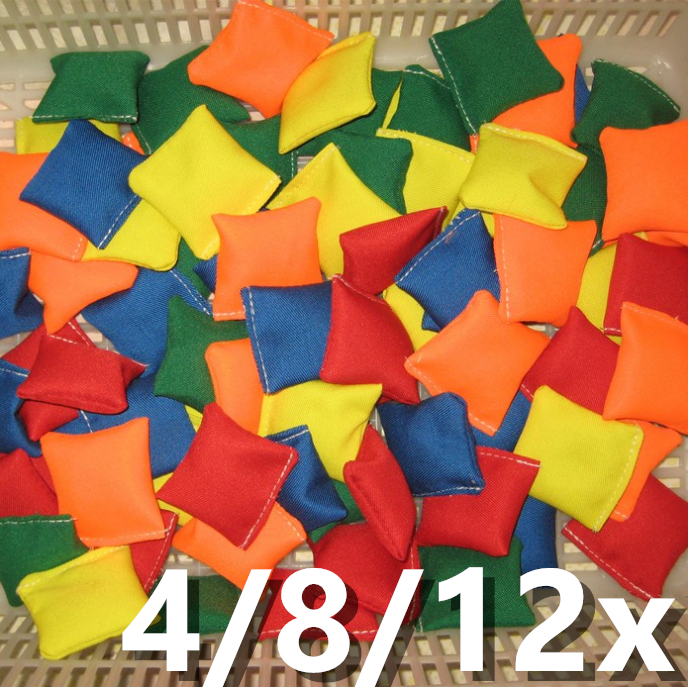 12X Colourful Bean Bags Throwing Catching Sports PE Playground Juggling