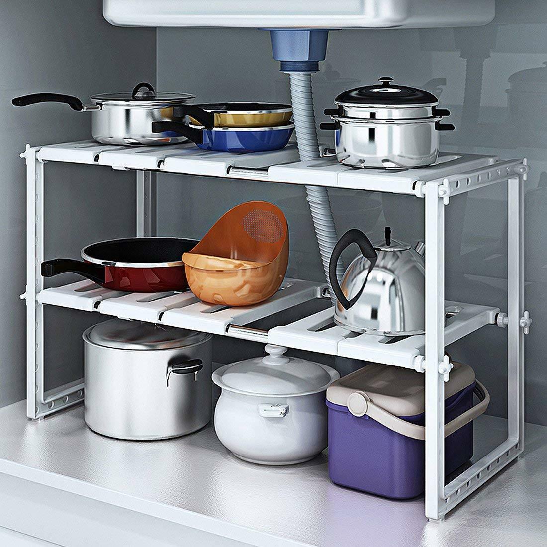 Shelf Storage Under Kitchen Sink Bathroom Cupboard Rack Holder