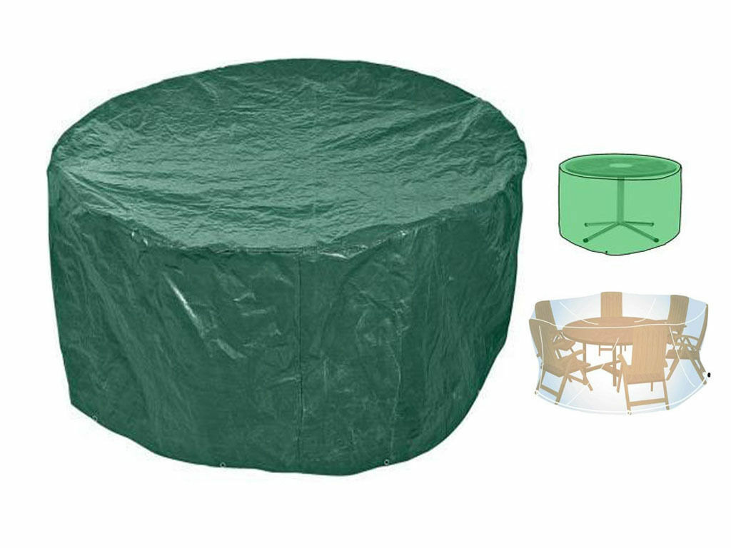 Medium Round Waterproof Outdoor Garden Patio Table Chairs Set Furniture