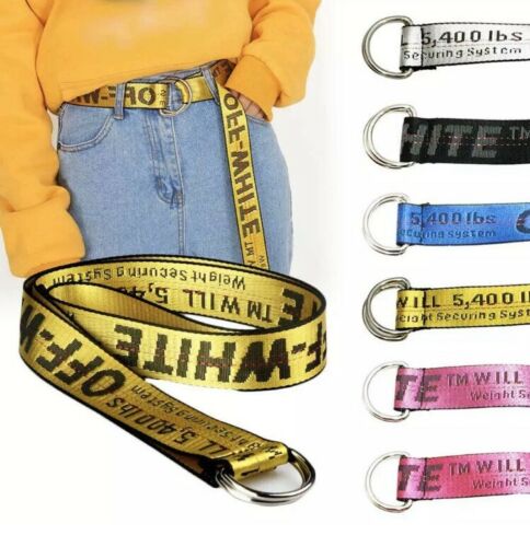 130//150cm Off White Yellow Belt Vetements Gosha Rubchinskiy Nylon UK New Unisex