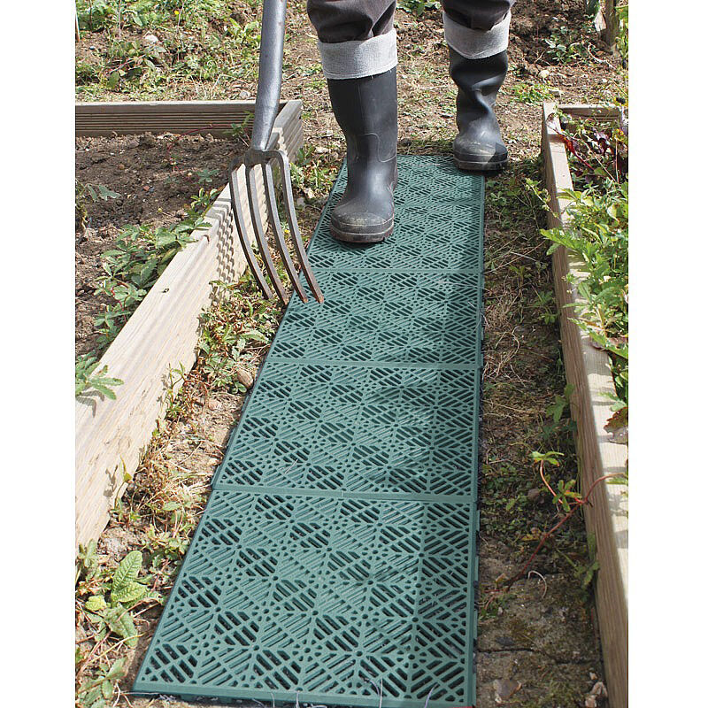 Garden Non-Slip Path Walkway Patio Tiles Green Plastic Outdoor Decking
