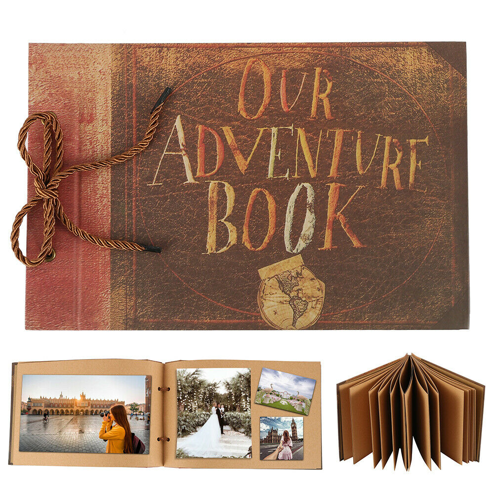 SHIYANTQ 80pages My Adventure Book DIY Handmade Our Adventure Book  Scrapbook Photo Album Anniversary Wedding Gifts,B : : Home &  Kitchen