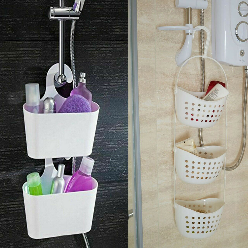 Plastic Shower Caddy Hanging Rack Shelf Tidy Basket Bathroom Storage Organiser Ebay