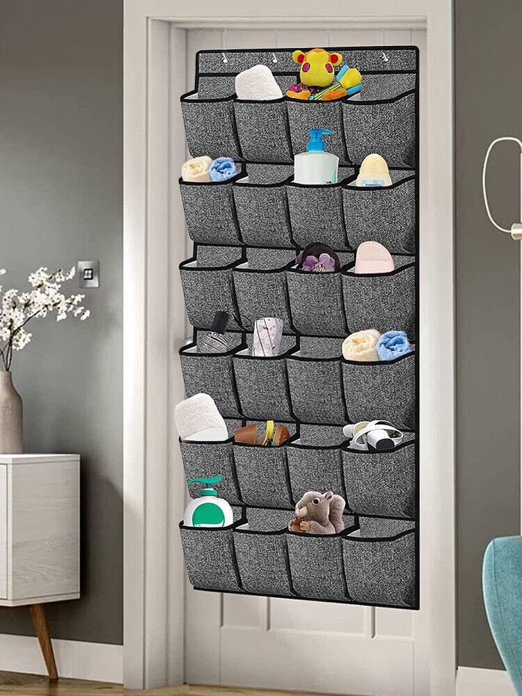 Hanging Shoe Over Door Shoe Organizer 20-Pocket Farmhouse Over The