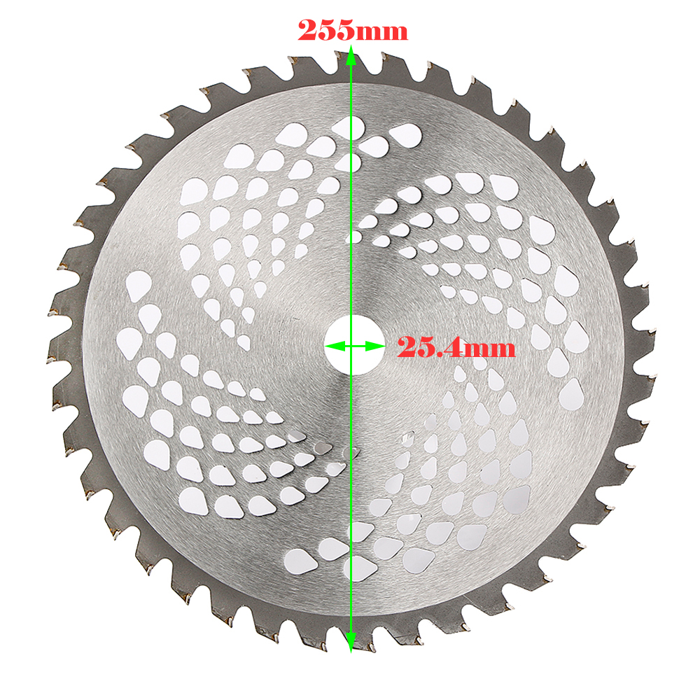 1PC 10'' 40T Teeth Carbide Tip Blade For Brush Cutter Trimmer Bore Dia