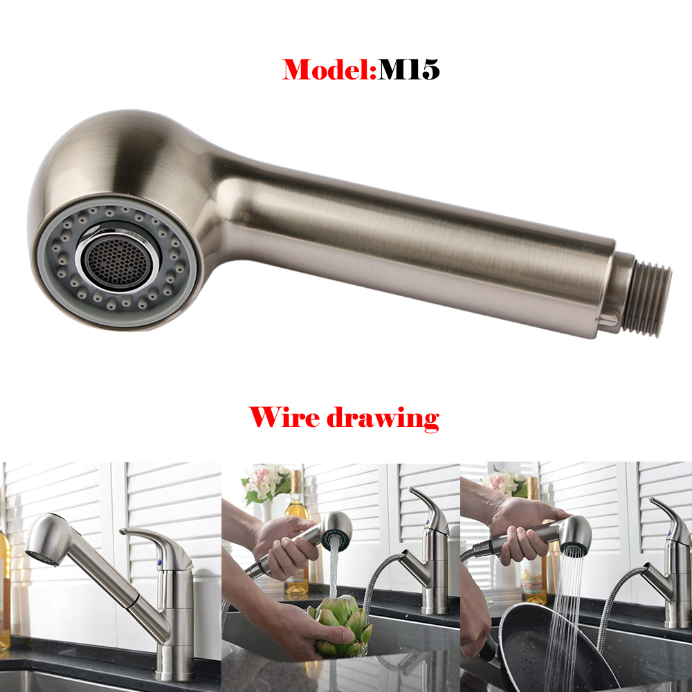 Uk Home Kitchen Pull Out Shower Head Faucet Spray Mixer Tap Chrome