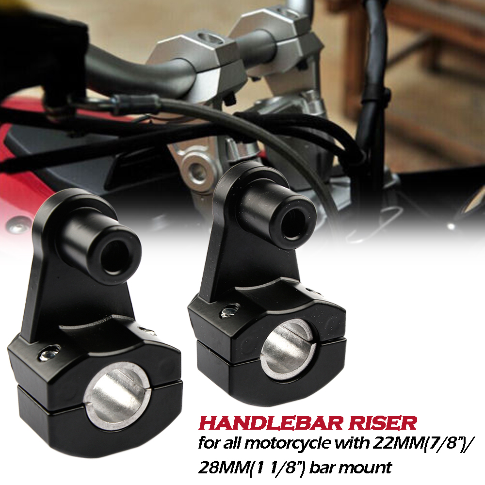 Universal 7//8/'/' Handlebar Handle Fat Bar Mount And Bolts Clamps Riser Motorcycle
