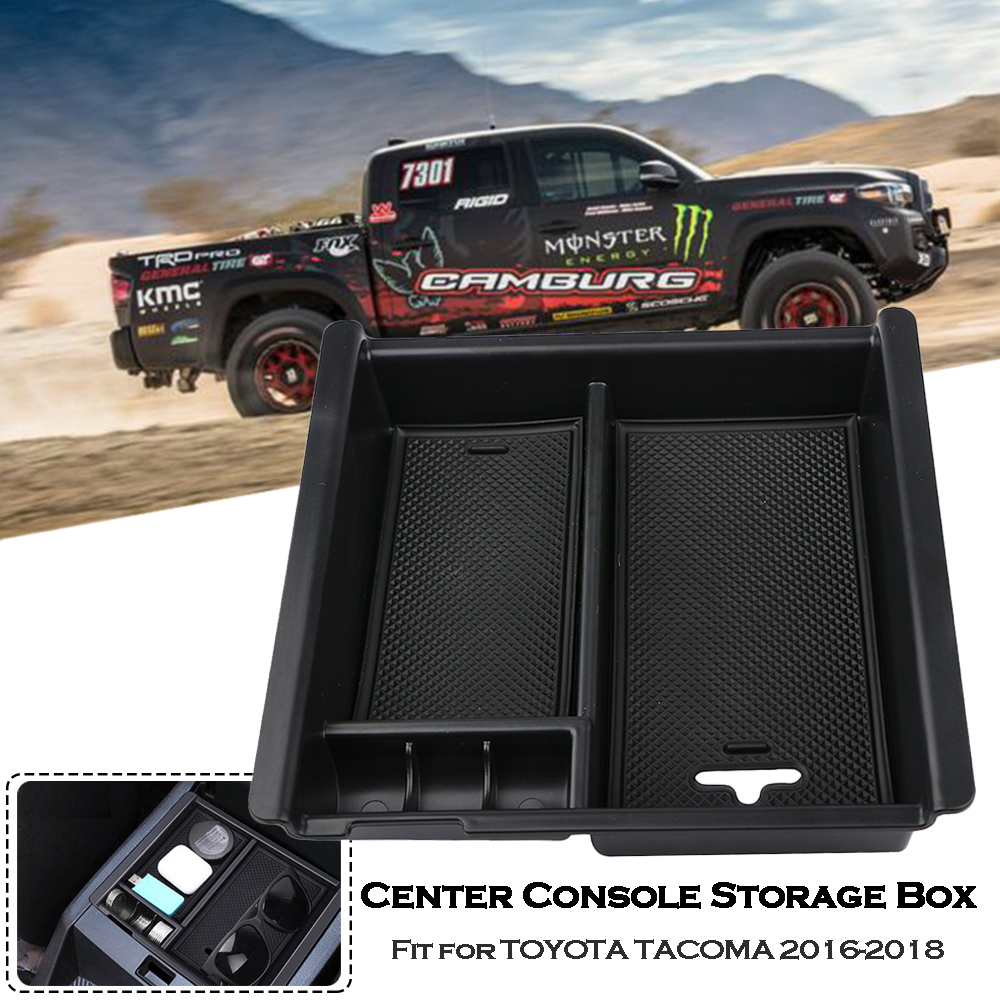 Storage Box Center Console Organizer Armrest Tray For Toyota Tacoma 2016-2018