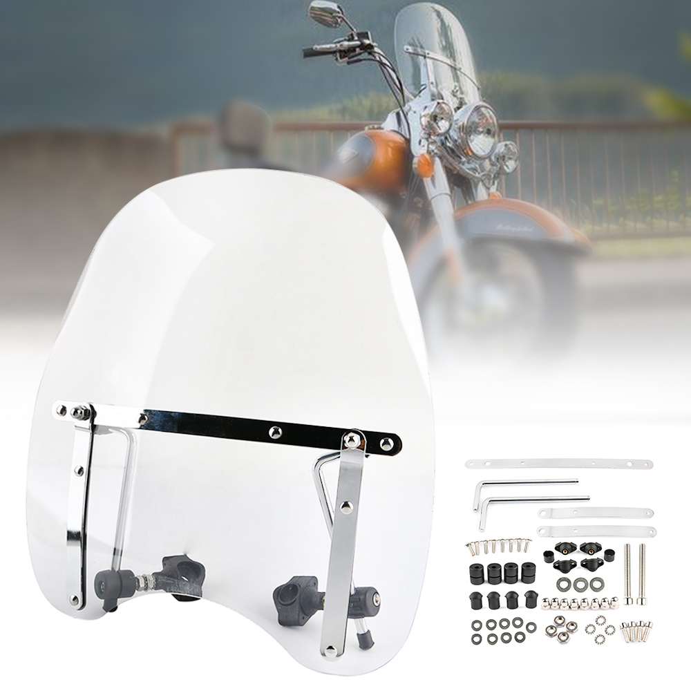 UK Clear Motorcycle Windshield Windscreen 7/8'' & 1'' Universal For