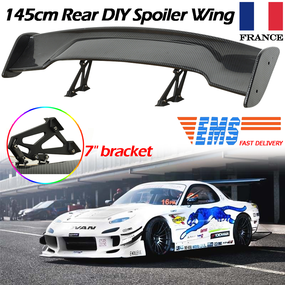 Spoilers Arri/èRe Aileron Arri/èRe avec Vis pour V/éHicules /à Trois Compartiments,Carbon Becquet Arri/èRe GT Racing en Fibre De Carbone WEUN Aile De Spoiler De Voiture Universelle