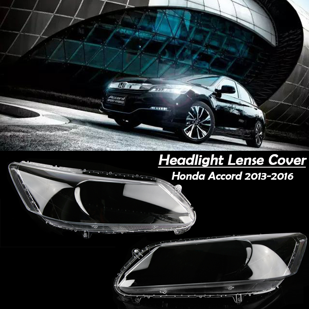 Pair Car Headlight Lens Cover Hardening PC Lampshade For Honda Accord