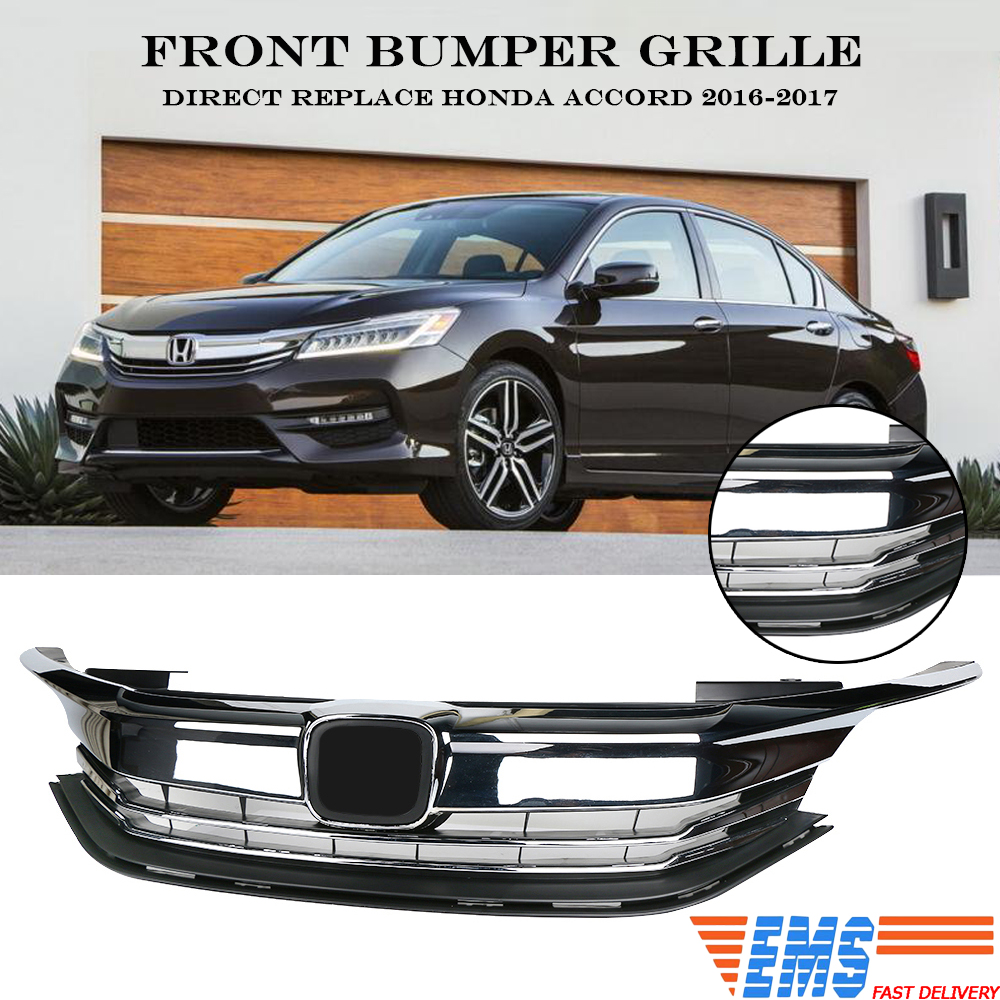 CU HONDA ACCORD 2008-2011 GRILLE DE CALANDRE AVANT NOIR CHROME CENTRE TOP!