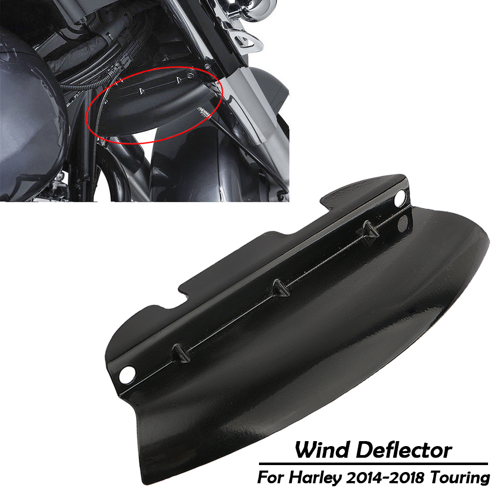 Black Lower Triple Tree Wind Deflector For Harley Touring Street Glide 20142018 eBay