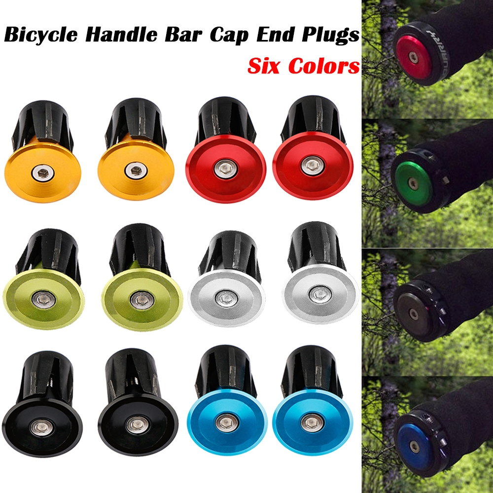 New Bike Bicycle Aluminum Handlebar Grips Cap Plug Handle Bar Cap End 2Pcs//set