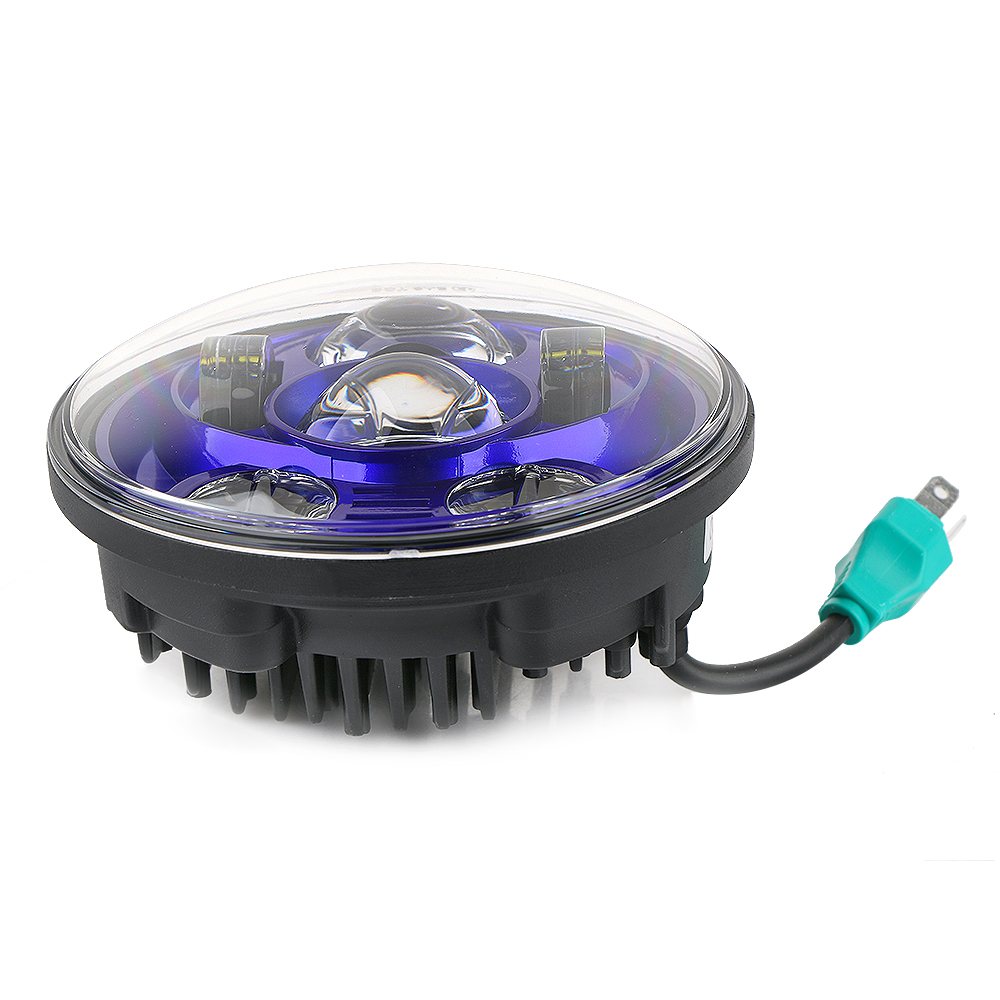 5.75″ LED Motorcycle Headlight – Hi/Lo Blue Base – Fits Harley Sportster 1200 883 48