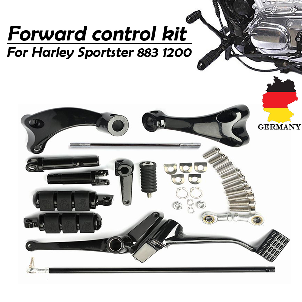 Beifahrerfu/ß-Pedal hinten Motorrad Beifahrer hinten Fu/ßrasten f/ür 883 1200 XL Sportster 04-13