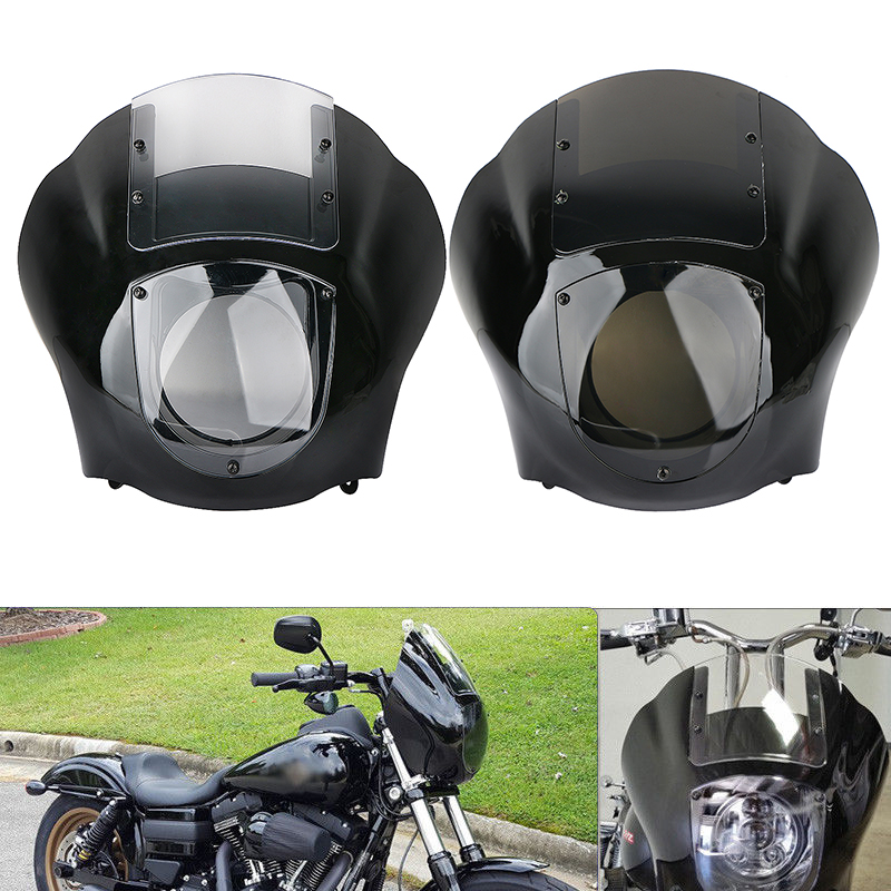 Smoked Quarter Headlight Fairing Windshield For Harley Sportster 883 1200 88-UP