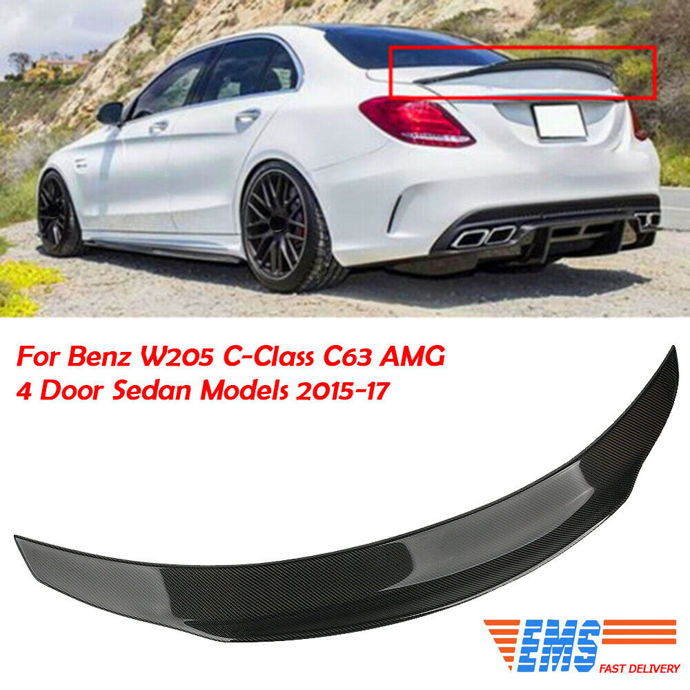 FOR 17-19 MERCEDES BENZ W205 2DR COUPE CARBON FIBER PSM STYLE TRUNK SPOILER WING