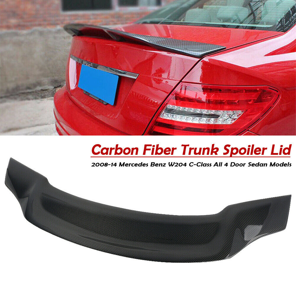 Carbon AMG Type Trunk Spoiler Wing For MERCEDES BENZ 08~14 C class W204 Sedan