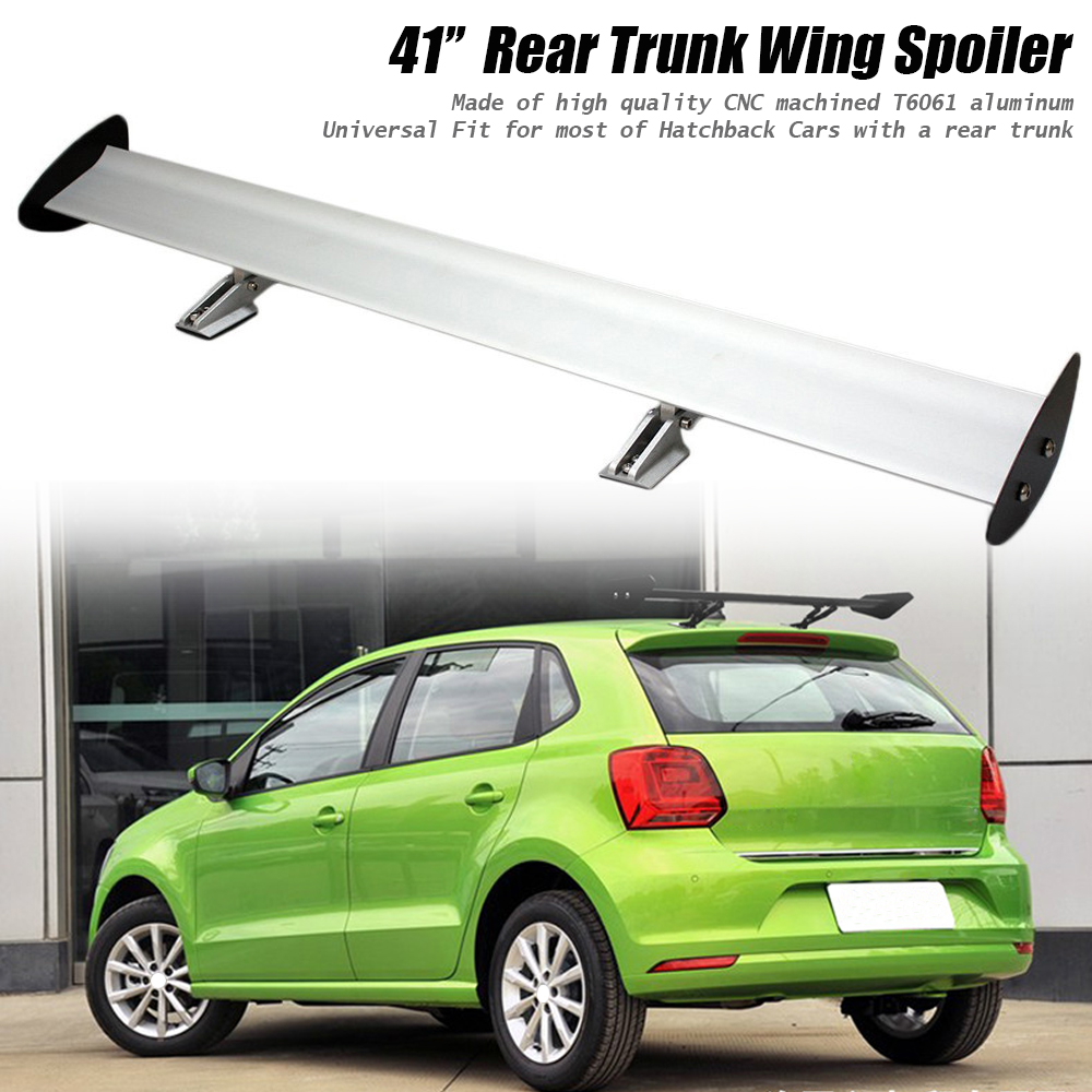 Lightweight 110cm Car Aluminum Single Deck Rear GT Style Racing Spoiler Wing