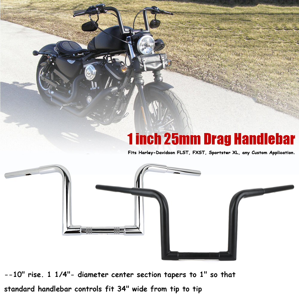 TCMT Fat 40,6 Cm Rise Ape Hanger Bar Hanger Drag Fits For Harley FLST FXST Softail Slim Heritage Fat Boy Deluxe Sportster XL 883 1200 Dyna Super Glide Wide Glide Low Rider
