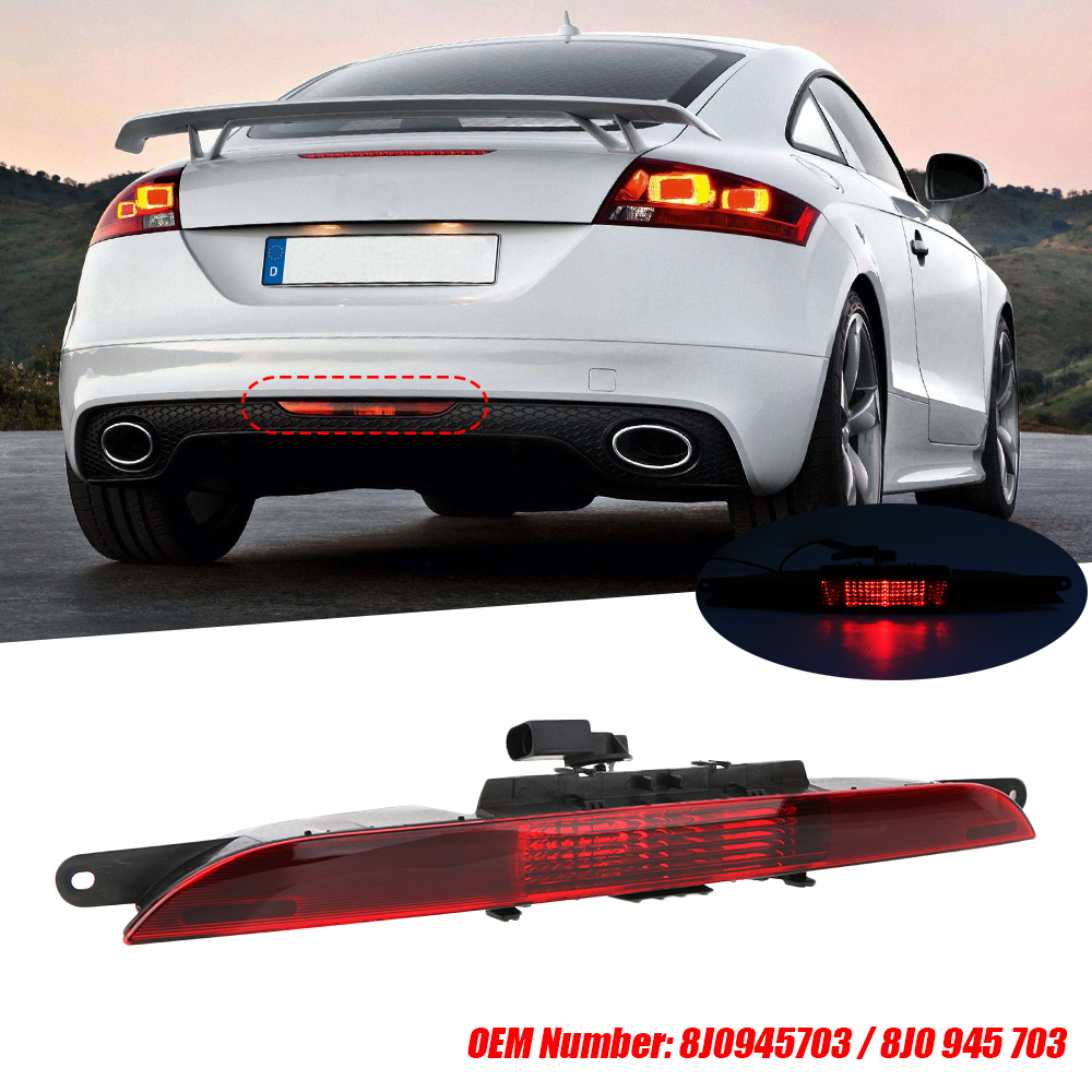 For AUDI TT 8J MK2 2006-14 Rear Bumper Center Red Fog Tail Light Lamp