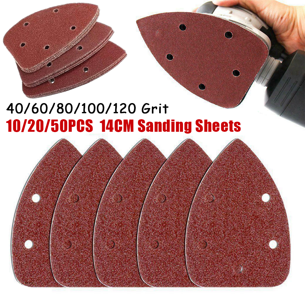 10X 100 Grit Sanding Discs Triangle Sanding Sheets Pads Sandpaper For Polishing