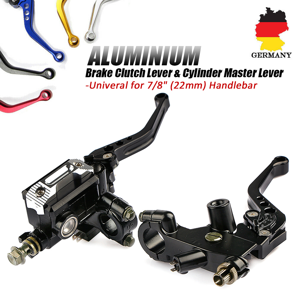 2pcs 7/8" 22mm Universal Motorrad Kupplungshebel Bremspumpe