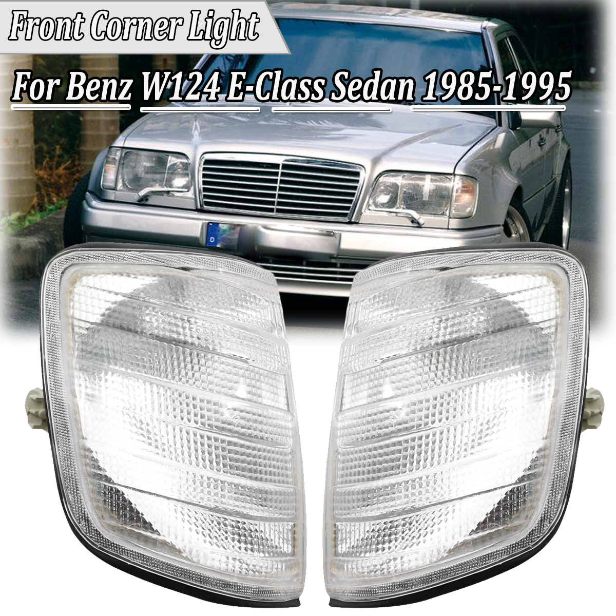 2X Corner Lamp Signal Light Parking For 1985-95 Mercedes Benz W124 E Class  Clear