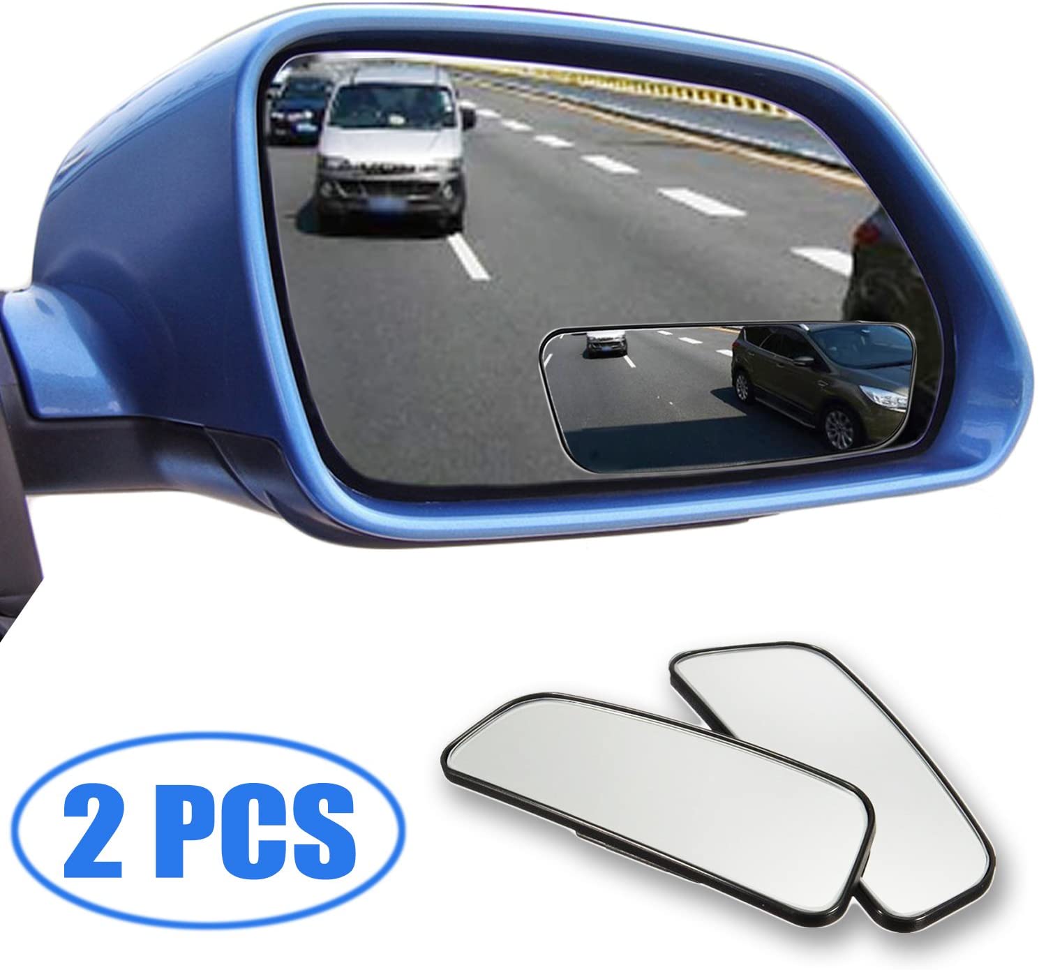 2x 360° Stick on Rear View Auxiliary Blind Spot Mirror Wide Angle Car Truck  SUV
