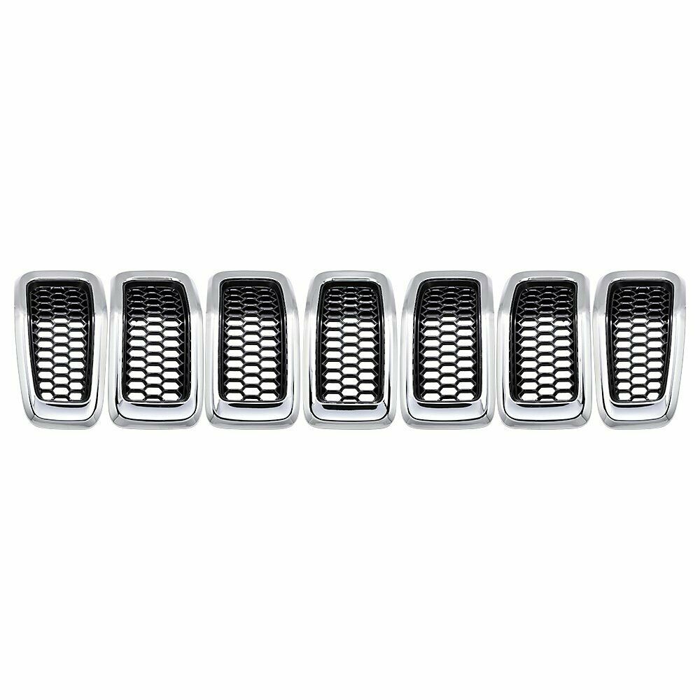 ABS Mesh Grille Black Chrome Honeycomb Grille Inserts For
