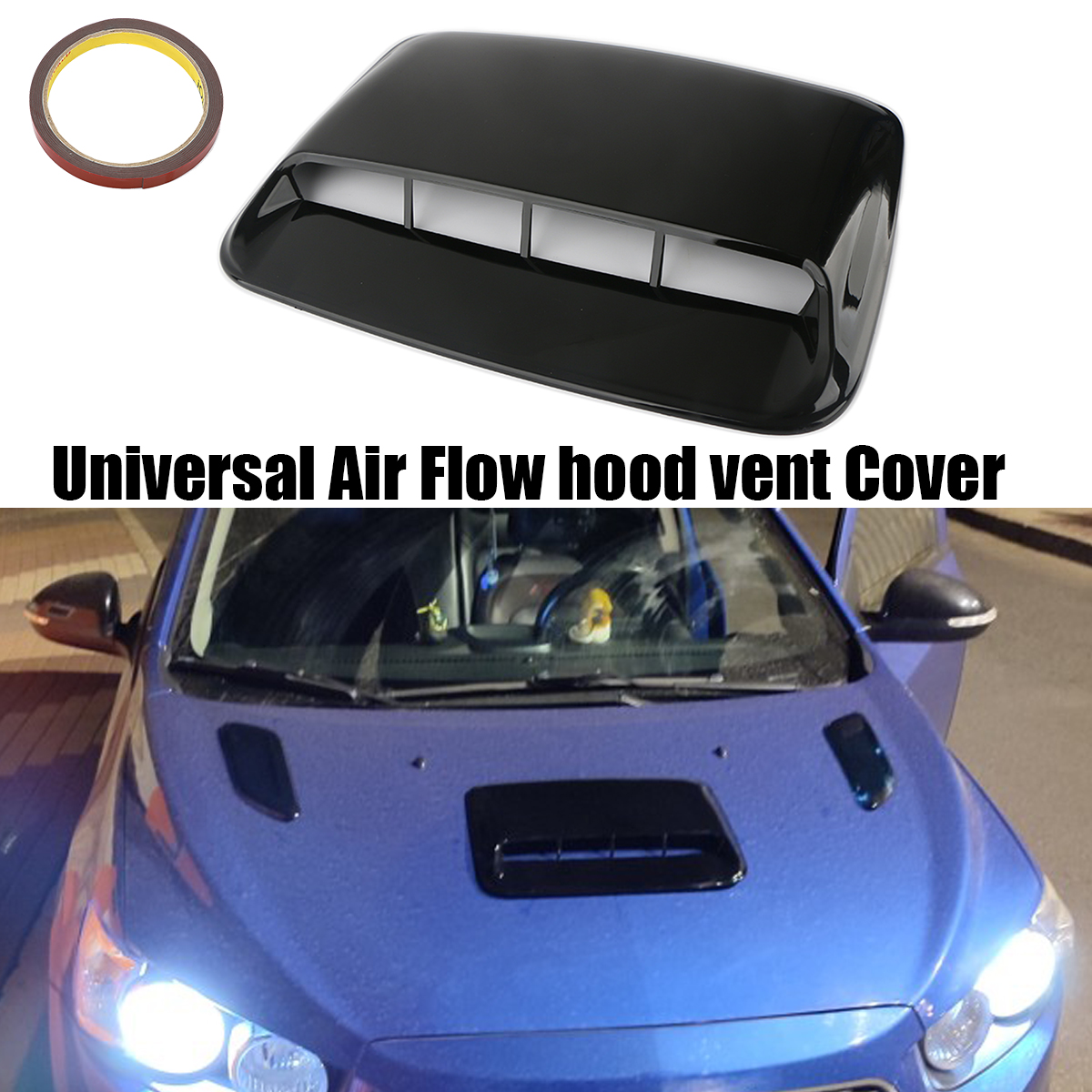 2 Stück Universal Car Air Flow Fender Hood Intake Vent Cover Trim