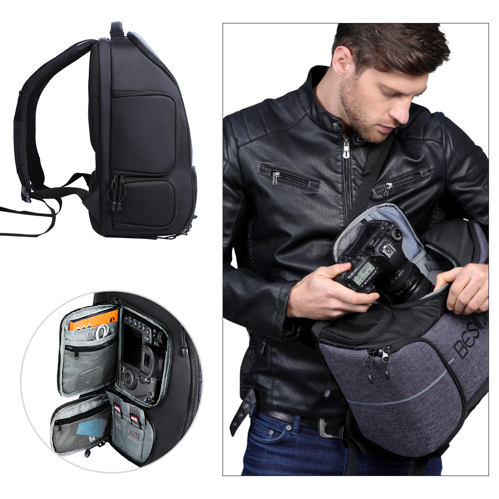 Travel Camera Bag Case Backpack for DSLR SLR Canon EOS Rebel Nikon Sony  Pentax