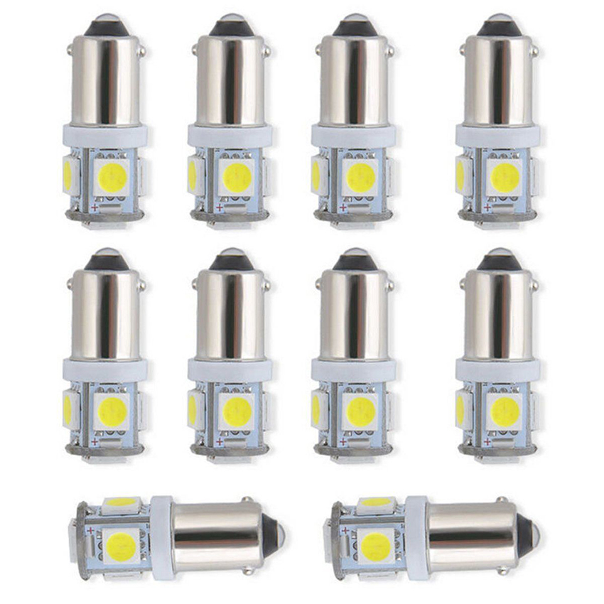 10PCS T11 BA9S 5050 5-SMD LED White Light Bulb Car 12V Lamp T4W 3886X ...