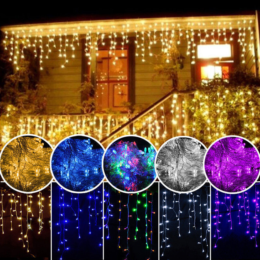 christmas outdoor decoration 3.5m Droop 0.3-0.5m curtain icicle string led light