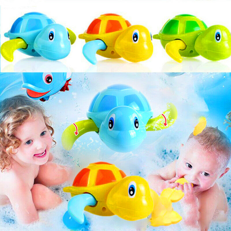 Bathtub Pool Bath Time Shower Swimming Turtle Tortoise Wind-up Toy For Baby Kids